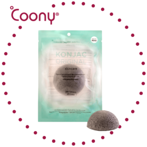 COONY - Esponja Facial con Cenizas Activas de Bamb? Natural -ACNE-