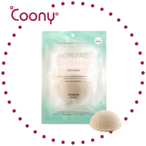 COONY - Esponja Facial con Fina Arcilla Verde Francesa Natural -PIEL MIXTA-