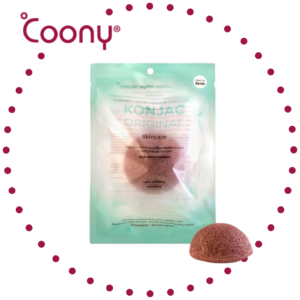 COONY - Esponja Facial con Fina Arcilla Roja Francesa Natural -ROSACEA-