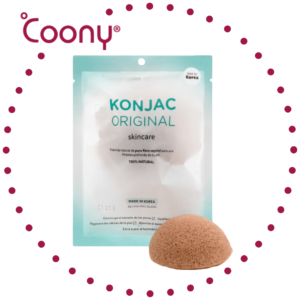 COONY - Esponja Facial con Fina Arcilla Rosa Francesa Natural -PIEL SECA-