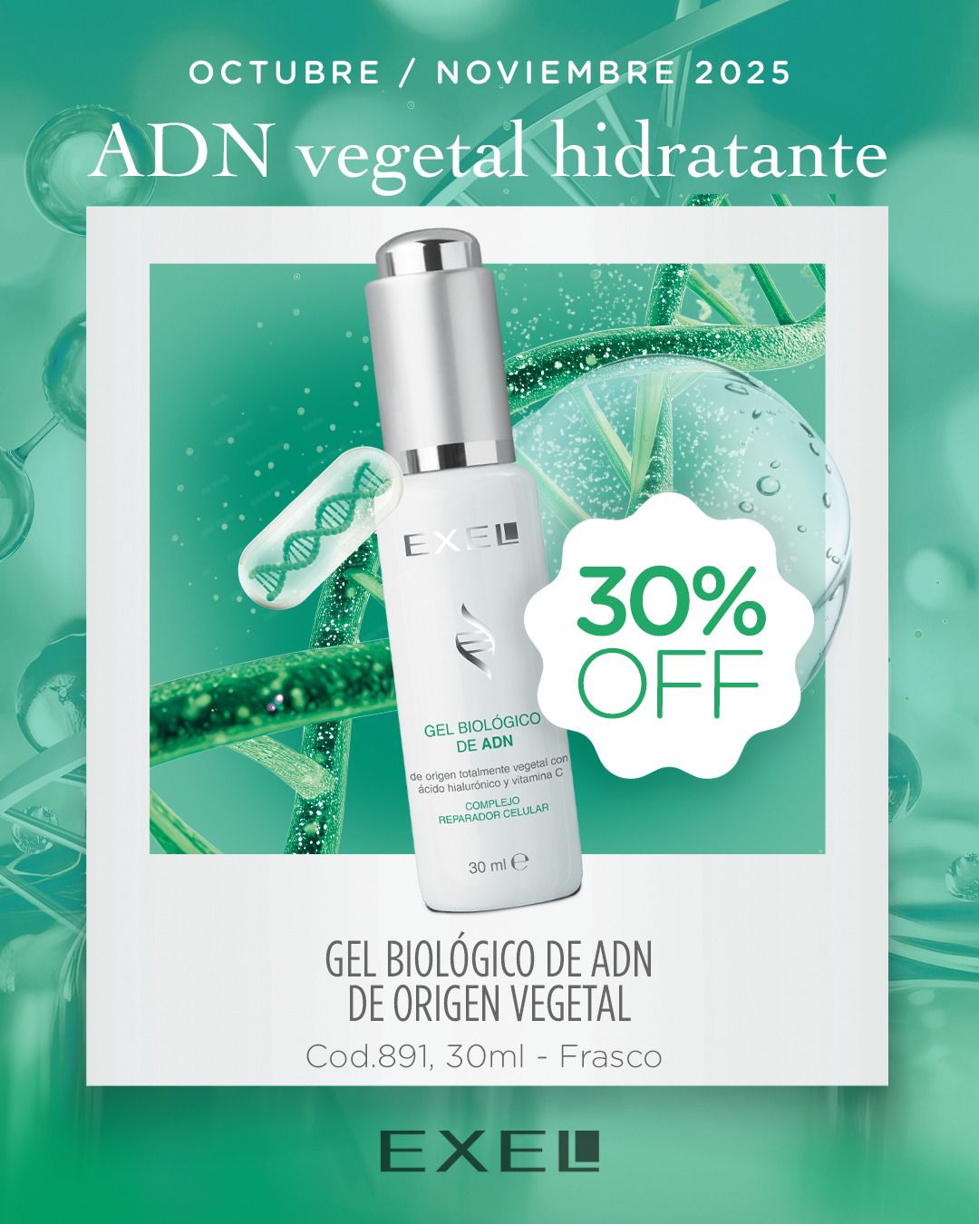 EXEL - Gel Biologico de ADN Vegetal - 30 g - Imagen 2