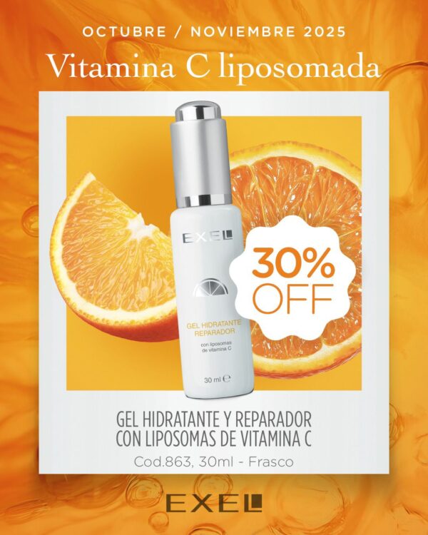 EXEL - Gel Hidratante Reparador c/Liposomas Vitamina C - 30 g - Imagen 2