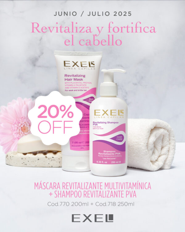 Promo EXEL - Revitalizante PVA Sh + Mascara 20% Off