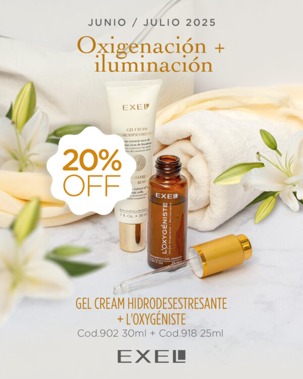 Promo EXEL - Gel Cr Hidrodesestresante + L Oxigeniste 20% Off