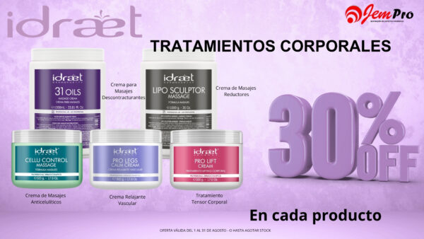 Promo IDRAET - Tratamientos Corporale 30% Off en seleccionados