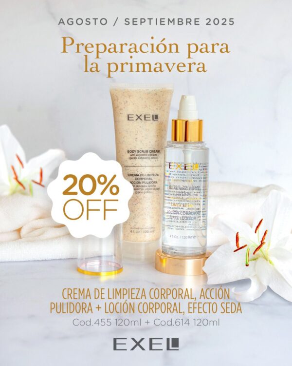 Promo EXEL - Crema Limp Corporal Pulid  Gg + Locion Corporal Efecto Seda 20% Off