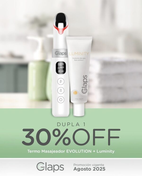 Promo GLAPS - Termo Masajeador + Luminity 30% Off