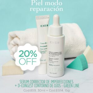 Promo EXEL – Piel Modo reparación Serum corrector + D-Congest C. de Ojos 20% Off