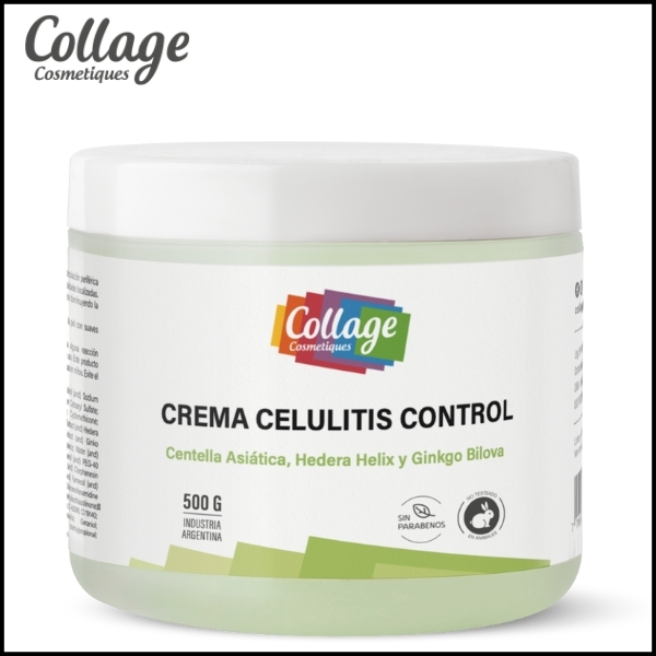 COLLAGE - Crema Celulitis Control Con Centella Asiática, Hedera Helix y Ginkgo Bilova x 500 ml