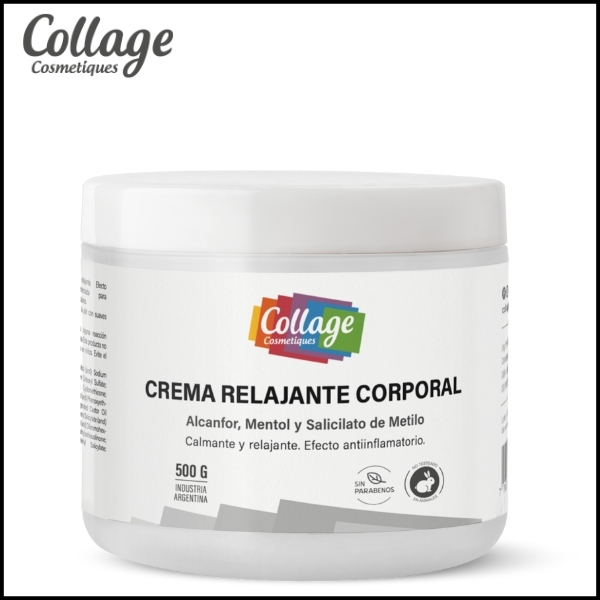 COLLAGE - Crema Relajante Corporal Con Alcanfor, Mentol y Salicilato de Metilo x 500 ml