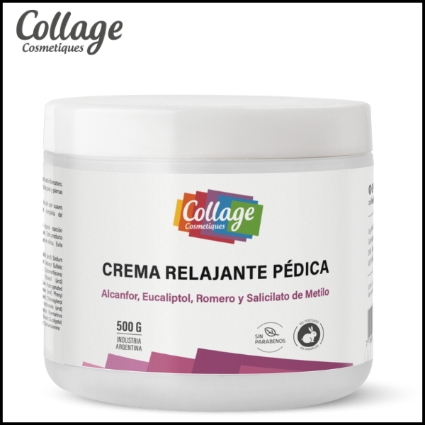 COLLAGE - Crema Relajante Pédica Con Alcanfor, Eucaliptol, Romero y Salicilato de Metilo x 500 ml