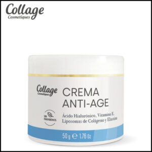 COLLAGE - Crema Anti-Age Con Ac.Hialurónico, Liposoma de Colágeno, Elastina, Vit E y Aceite de Rosas x 500 ml