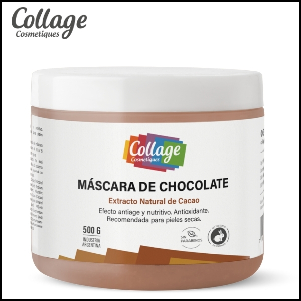 COLLAGE - Máscara de Chocolate Con Extracto Natural de Cacao x 500 ml