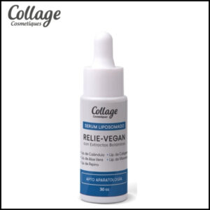 COLLAGE - Serum Descongestivo Relie-Vegan Liposomas de Caléndula, Aloe Vera, Pepino y Vit.E x 30 ml