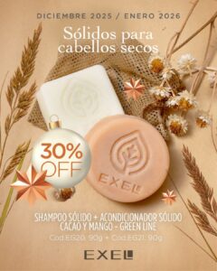 Promo EXEL - 30% Off Sólidos Sh y Enjuague Secos