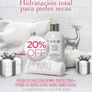 Promo EXEL - 20% Off Hidratacion Total pieles Secas Hydra 10 Emul + Crema