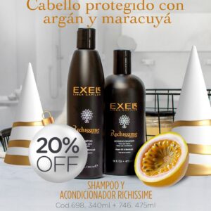 Promo EXEL - 20% Off Cabellos Protegido Argán y Maracuyá Sh +Acond. Capilar Richissime