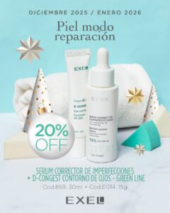 Promo EXEL - 20% Off Piel Modo Reparación Serum corrector de Imperfecciones + D-Congest Cont.Ojos Green Line