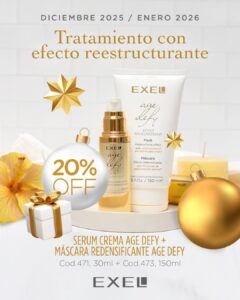 Promo EXEL - 20% Off Tratamiento Efecto Reestructurante Serum Crema + Mascara Age-Defy