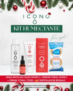 Promo ICONO - HUMECTANTE Agua Micelar x 150 ml + Booster Coral x 20 ml + Crema Coral x 70 g + Esponja