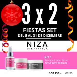 Promo NIZA 3x2 - Kit 1 Skinglow Cream + Serum de REGALO Revive Balm