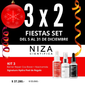 Promo NIZA 3x2 - Kit 3 Barrier Repair Cica Boost + Niacinamida de REGALO Signature Hydra Peel