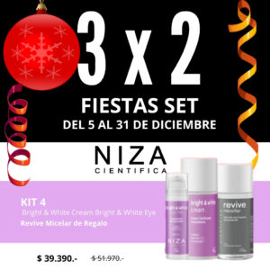 Promo NIZA 3x2 - Kit 4 Bright y White Cream + Eyes de REGALO Revive Micelar