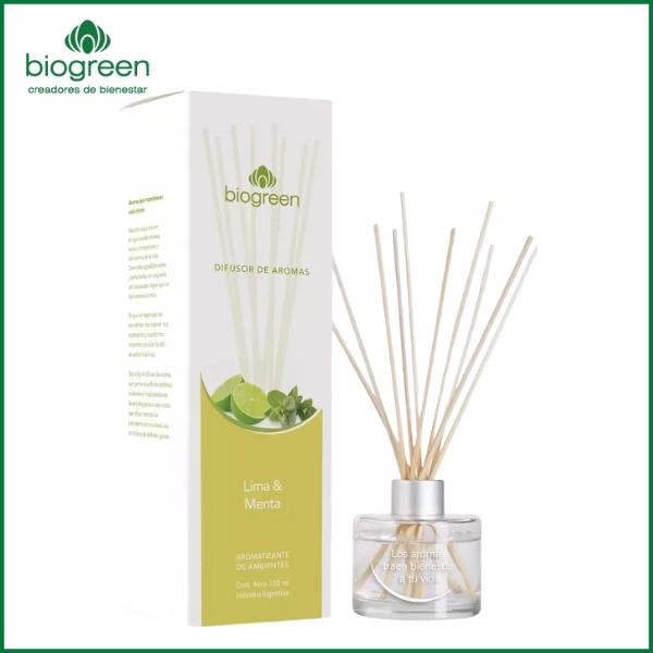 BIOGREEN - Difusor De Aroma Lima y Menta x 100 ml