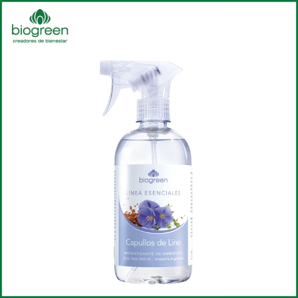 BIOGREEN - Aromatizante de Ambientes Capullos de Lino 500 Ml