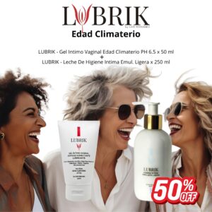 Promo LUBRIK - Gel Edad Climaterio + Leche de Higiene Intima 50% Off