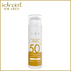 IDRAET - SOLARES - SPF 50 Con Color 1 Light Beige - 50 ml