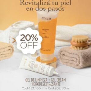 Promo EXEL - Revitaliza tu Piel, Gel de Limpieza x 100 cc + Gel Cream Hidrodesentresante
