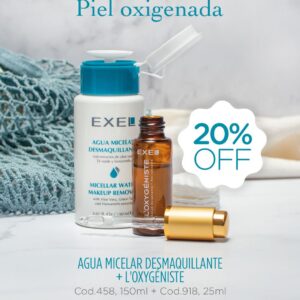 Promo EXEL - Piel Oxigenada, Agua Micelar Demaquillante + L¨Oxigeniste