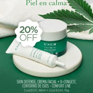 Promo EXEL - Piel en Calma, Skin Defense Crema Facial + D-Congest Contorno de Ojos