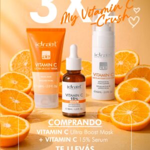 Promo IDRAET - 3X2 My Vitamin C Crush, Mascara Ultra Boost + Serum 15% de REGALO Micelar Foam x 60