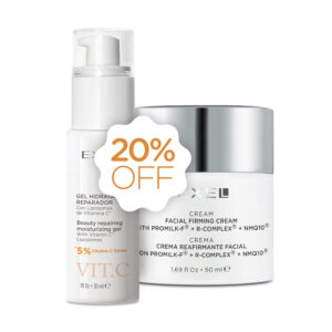 Promo EXEL - Gel Hidratante Reparador Vitamina C + F3 Cr Reafirmante 20% Off