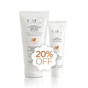 Promo EXEL - Clarificante Pantalla + Crema 20% Off