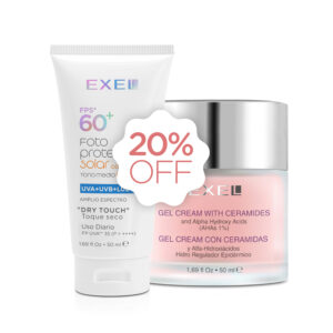 Promo EXEL - Fotoprotector solar Medio + Gel Cr Ceramidas 20% Off