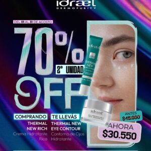 Kit Thermal New Rich, crema hidratante rica, te llevás la Thermal New Eye Contour con 70% OFF.