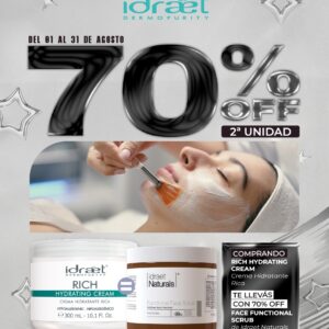 IDRAET - Crema Rich + Scrub 70% Off (Promo Agosto)