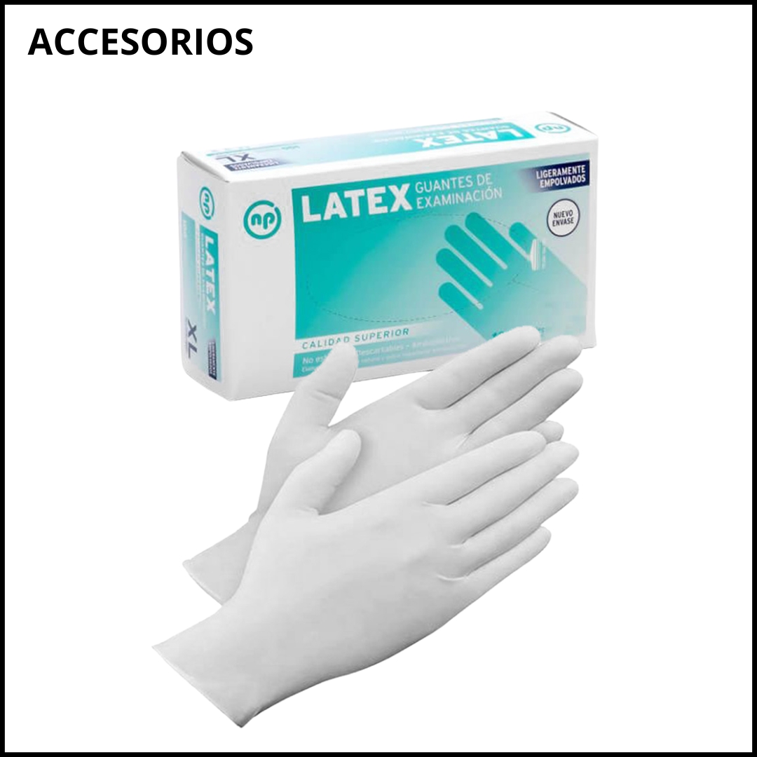 DESCARTABLE - Guantes de Latex m - 100u