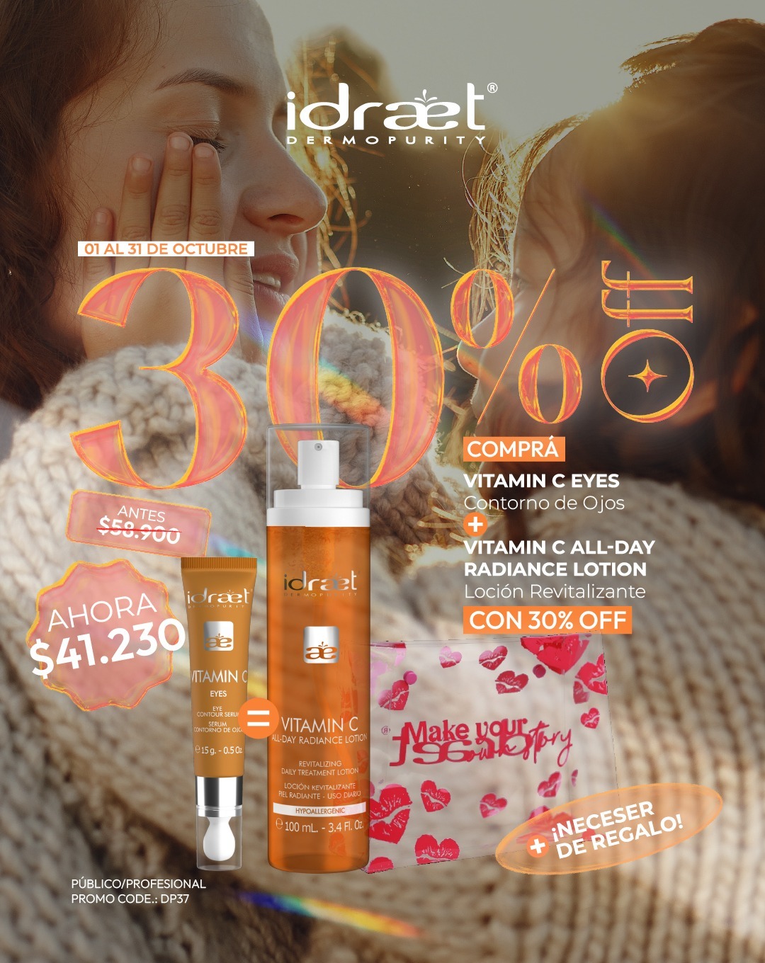 IDRAET - Vitamin C Eye + Vitamin C All Day Radiant Lotion con un 30% Off