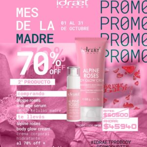 IDRAET - Alpine Roses Anti Age Serum + Alpine Roses Body Glow con un 30% Off